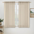 MIULEE Linen Curtains 52x54 Inch Length 2 Panels by MIULEE