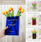 Puransen Blue Book-Shaped Vase for Flowers - Image 3