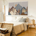 IARTTOP Abstract Mountain Wood Wall Art Large geometric Forest Pine Trees - Image 6