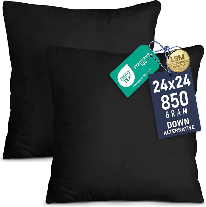 Utopia Bedding 24x24 Pillow Inserts, Sofa & Couch – Soft, Supportive & Fluffy by UTOPIABEDDING