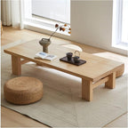 Japanese Style Low Table Multifunctional Rectangle Wooden Farmhouse Cocktail by Unknown