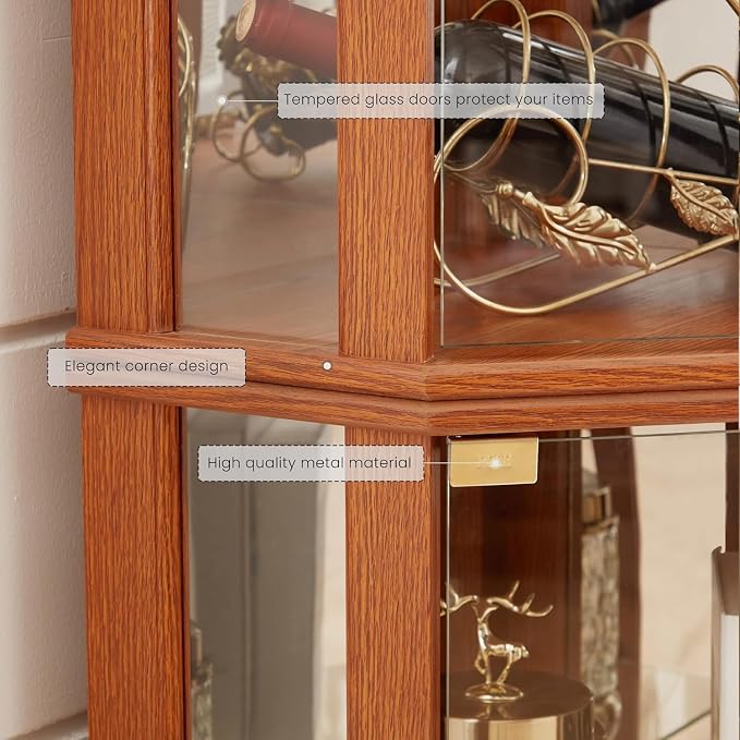 Corner Display Curio Cabinets - Image 7
