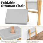 BAMBOOHOMIE Foldable Foot Stool Ottoman, Modern Foot Rest - Image 5
