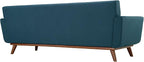 Modway Engage Mid-Century Modern Upholstered Fabric Sofa in Azure - Image 5
