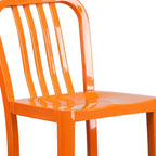 Flash Furniture Commercial Grade 30" High Orange Metal Indoor-Outdoor Barstool - Image 8