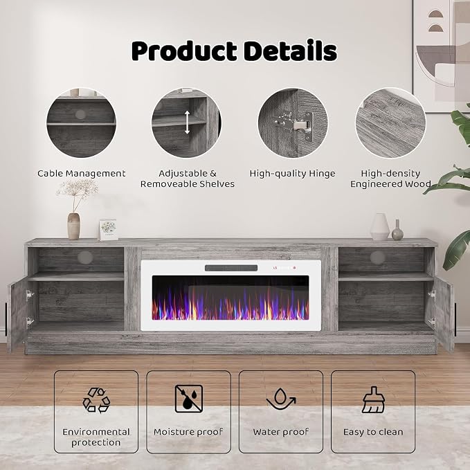 Lemberi Fireplace tv Stand - Image 6