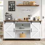 4ever2buy Farmhouse Coffee Bar Cabinet by 4ever2buy