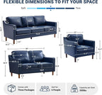 Kingfun Living Room Furniture Sets, 3 Seater Couch, Armchair and Loveseat - Image 2