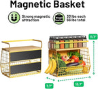 Magnetic Shelf for Fridge with Wood Lid, Fruit Potato and Onion Storage Bins - Image 5