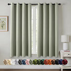 MIULEE Blackout Curtains for Bedroom 2 Panels 55 x 68 Inch Long Sage Green | by MIULEE