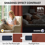 MIULEE Terracotta Blackout Curtains 4 Panels Set 72 Inch Length Bedroom | - Image 3