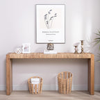 KEIKI 69" Seagrass Console Table, Handwoven Tabletop - Image 7