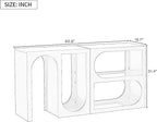 Bookshelf, Modular Storage Shelves Entryway Console Table Organizer - Image 2