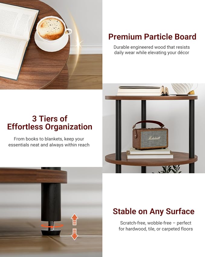 XBurmo Round Coffee Table for Living Room - Image 3