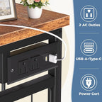 DUMOS Dresser for Bedroom with Hanging Rack, 6 Drawer Fabric Dresser with - Image 7