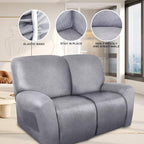 ANARACHON Loveseat Recliner Cover Leather Look Recliner Loveseat Covers - Image 5