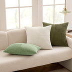 MIULEE Sage Green Decorative Lumbar Throw Pillow Covers 12x20 Inch 2 Pack | - Image 5