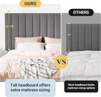 Allewie Queen Size Storage Bed Frame, Vertical Channel Tufted Adjustable - Image 7