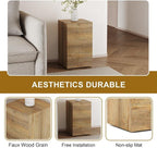 End Table, Side Table Living Room Table, Modern Sofa Couch Tables, Faux Marble - Image 5
