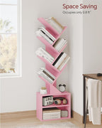 SUNMORY 6 Tier Tree Bookshelf, Small Bookcase - Image 3