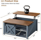SEDETA 31.5" Lift Top Coffee Table - Image 2