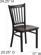 Flash Furniture HERCULES Series Black Vertical Back Metal Restaurant Chair - Image 3