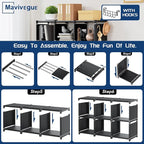 Mavivegue Bookshelf, 15 Cube Storage Organizer, Book Shelf Organizer, Tall - Image 7
