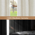 Natural 100% Blackout Linen Curtains 63 Inches - Image 4