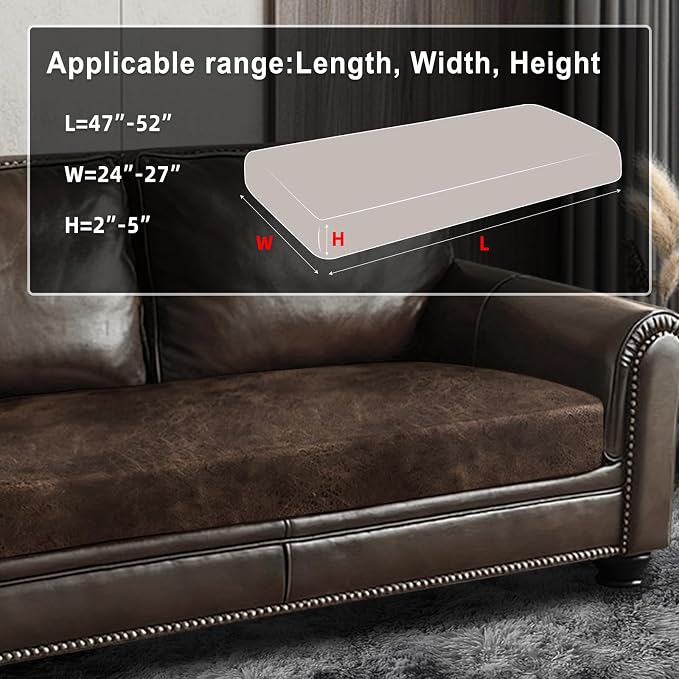 ANARACHON Leather Look Couch Cushion Covers Sofa Seat Slipcovers Sets Couches - Image 3
