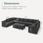 HONBAY Modular Sectional Sofa Sleeper Couch - Image 2