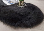 SERISSA 2x6 Fluffy Black Faux Fur Area Rug - Image 5