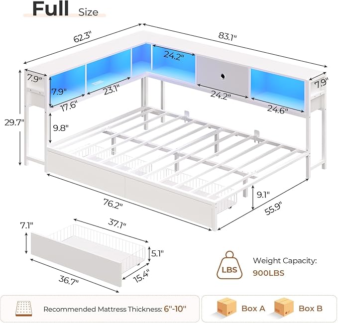 Hasuit Corner Full Bed Frame - Image 2