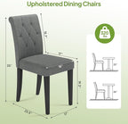 Welzona Upholstered Dining Chairs Set of 4, Button Tufted Parsons Dining Chair - Image 2