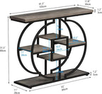 GiftGo Narrow Console Table for Entryway Industrial 4-Tier Sofa Table Behind - Image 2