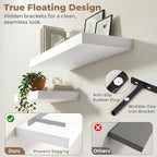 12 inch Deep Floating Shelves for Wall, 72 inch Wide Engineered Wood Wall - Image 4