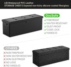 DocSafe Storage Ottoman Bench, Fireproof＆Waterproof Folding Bench - Image 5