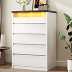 Jocoevol Modern LED 5 Drawer Dresser by JOCOEVOL