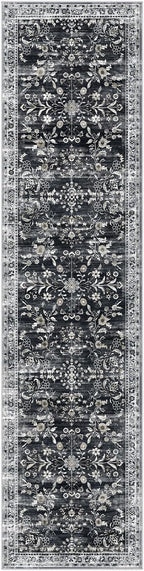 Yamaziot 2x8 Washable Hallway Runner Rug Non Slip Floral Carpet, Stain Resistant - Image 9