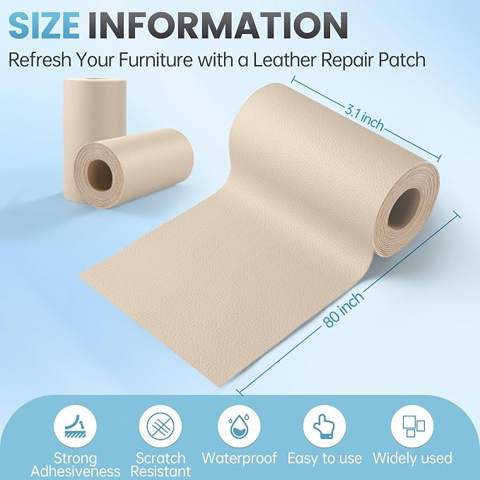 Leather Repair Patch Tape Kit, Vinyl Kit - Image 2