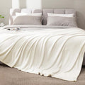 BEDELITE Fleece Blanket Soft Plush Full Bed Blanket Cream 84"x90" | Ultra Soft by BEDELITE