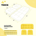 DANGHOOGY Wicker Chair Cushions, Waterproof Outdoor Loveseat Cushions - Image 2