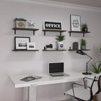 WOPITUES Wood Floating Shelves Set of 6, Shelves - Image 7