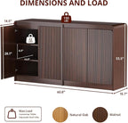 FURSUN 61" Modern Fluted Sideboard Buffet Cabinet - Image 2
