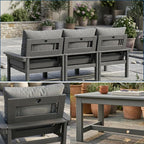 HDPE 3 Piece Patio Furniture Set, All-Weather Outdoor Couch Set - Image 7