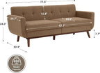 Kingfun 77.2" W Loveseat Sofa, Mid Century Modern Decor Love Seat Couches - Image 2