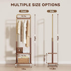 Taitiy Clothes Rack Solid Wood Coat Rack, - Image 2