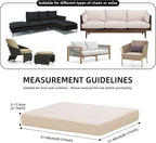 8PCS Patio Cushion Covers.Patio Furniture Couch SeatSlipcovers | Washable - Image 2