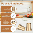 Brass Cutting Board Feet，Chopping Board Feet Set - Image 4