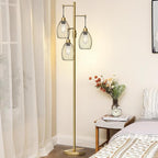 Dimmable Floor Lamp, 3 x 800LM LED Edison Bulbs Included, Farmhouse Industrial - Image 5