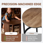 Honyee Nesting Coffee Table Set of 2, Modern Walnut Wood Veneer Coffee Table - Image 4